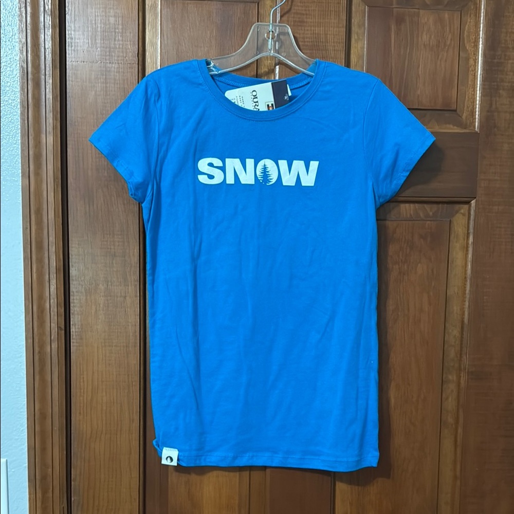 Vibrant Blue Crew Neck Short Sleeve Tee